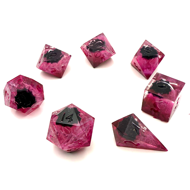 Woven Aasimarr (prototype) | Shadows Over Welde | 7 Piece Dice Set