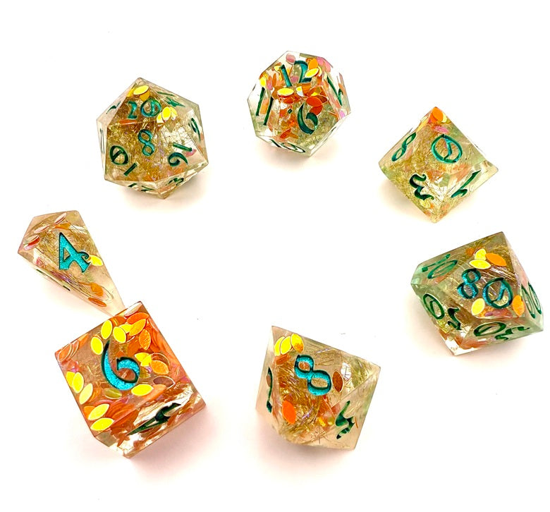 Aglaea the Goldweaver | Honkai Star Rail | 7 Piece Dice Set