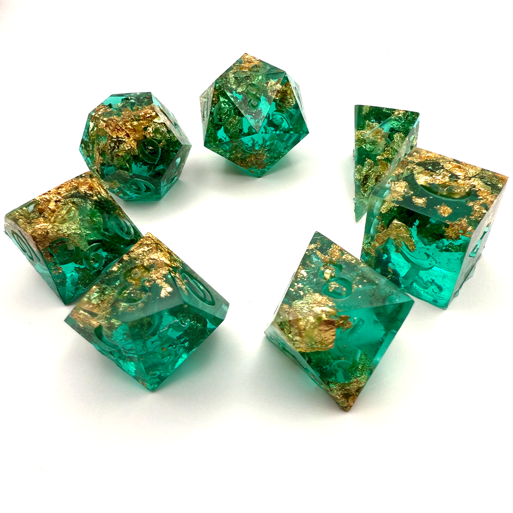 Aventurine | Honkai Star Rail | 7 Piece Dice Set