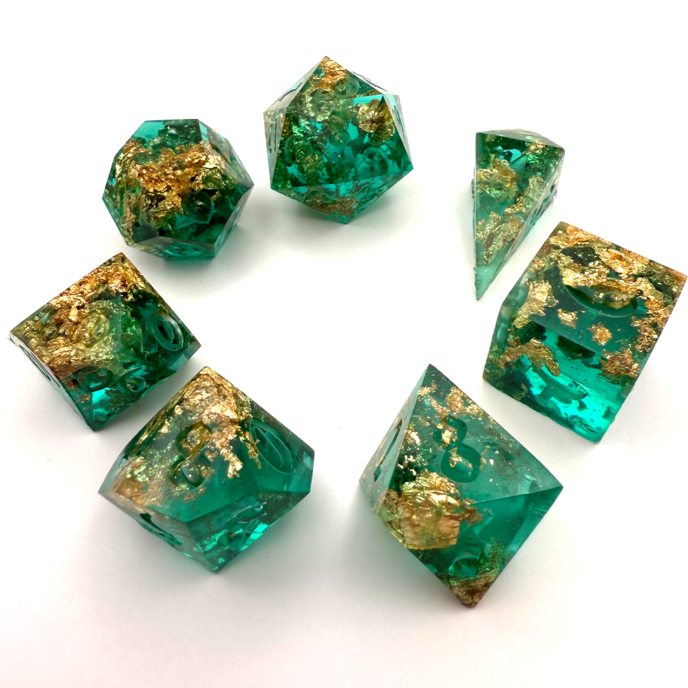 Aventurine | Honkai Star Rail | 7 Piece Dice Set