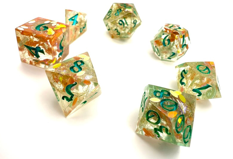Aglaea the Goldweaver | Honkai Star Rail | 7 Piece Dice Set