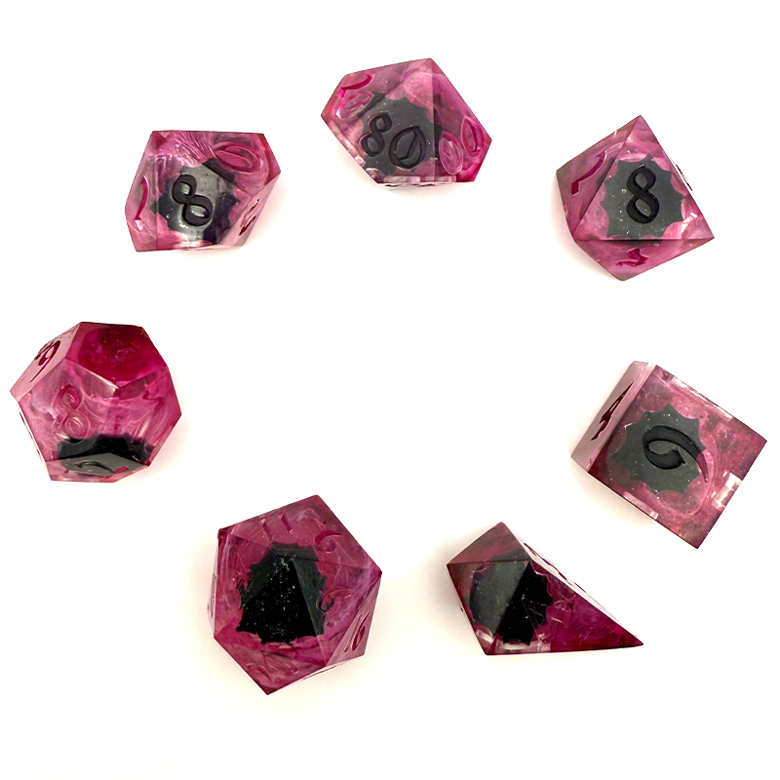 Woven Aasimarr (prototype) | Shadows Over Welde | 7 Piece Dice Set