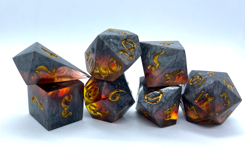 Custom 7-Piece Dice Commission