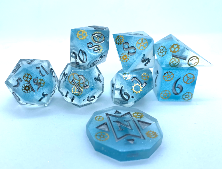 Custom 7-Piece Dice Commission